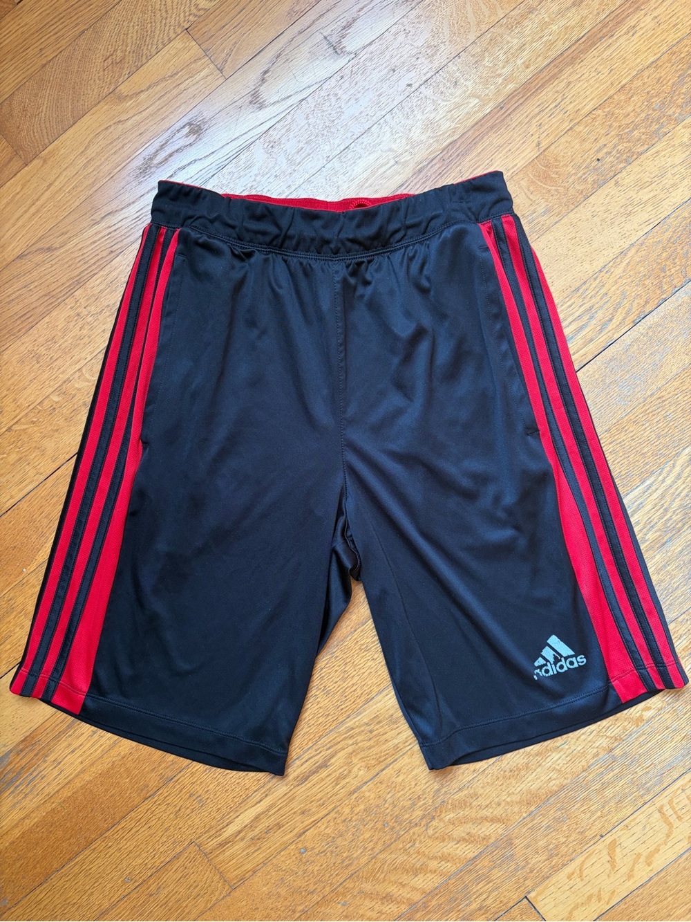 Adidas Climalite Black & Red Athletic Shorts